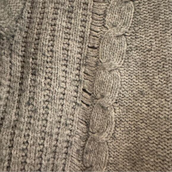 American Eagle Outfitters Women’s Cable Knit Open Knit Back Sweater Taupe Size M - Picture 4 of 8